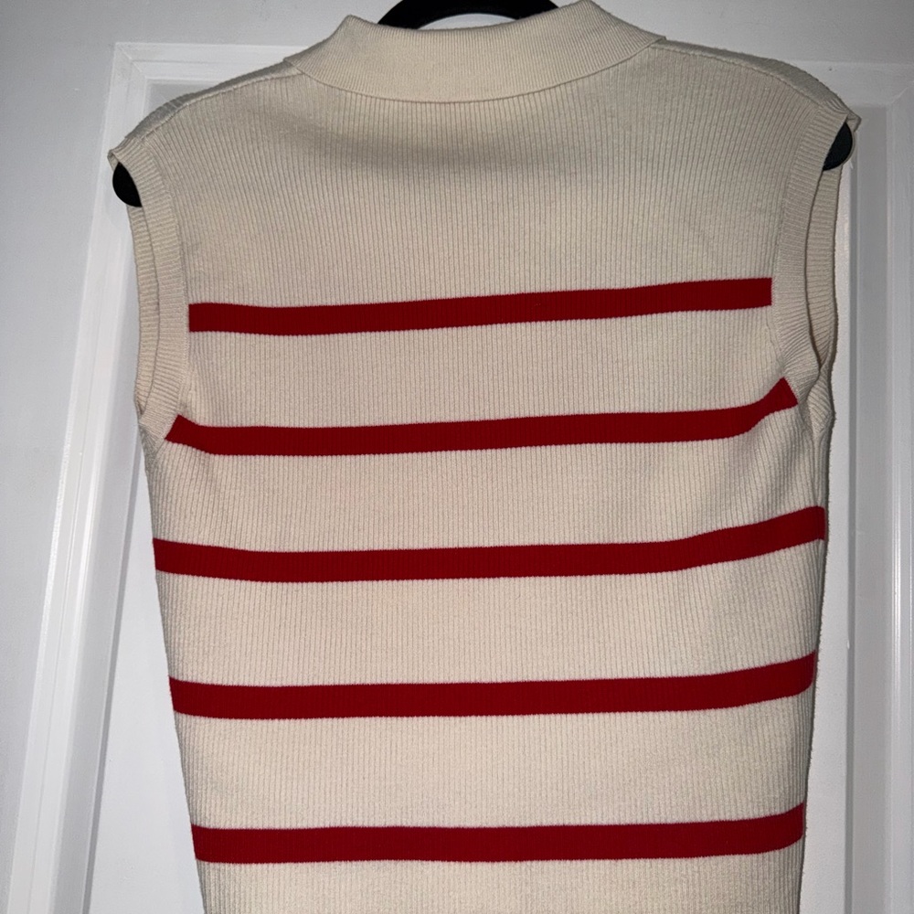 Double Zero Cream Ribbed Knit Top - Picture 3 of 3